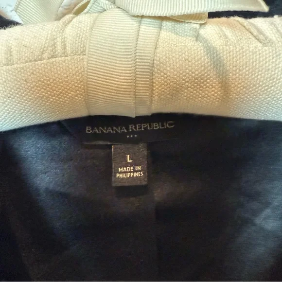 Banana Republic Classic Black Button-Down Shirt Veagan Suede with belt - Picture 2 of 7